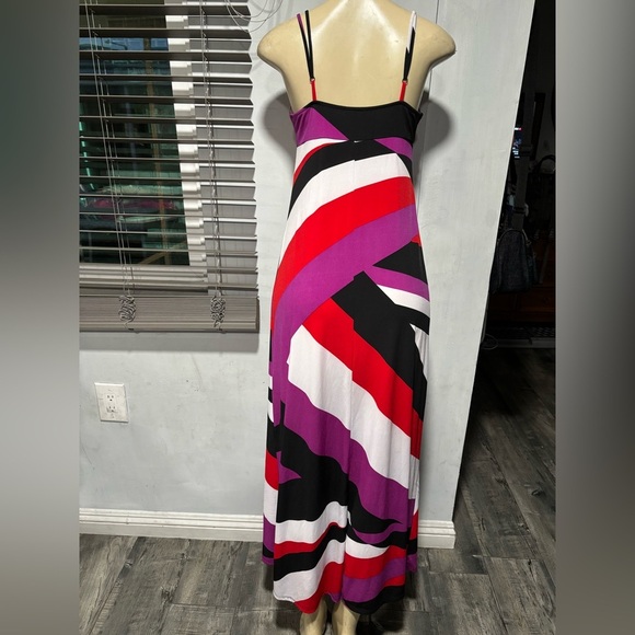 Allen B. By Allen Schwartz Pink and Red Maxi Dress - Picture 4 of 8